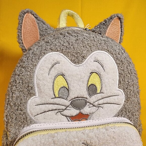 Loungefly Disney Parks Figaro Cat Pinocchio Pastel Chenille Mini Backpack NEW main image 10